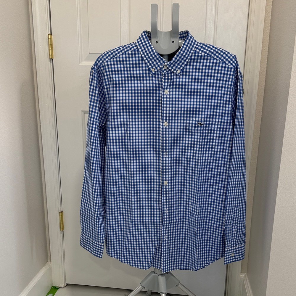 Vineyard Vines Blue Gingham Men's Shirt
